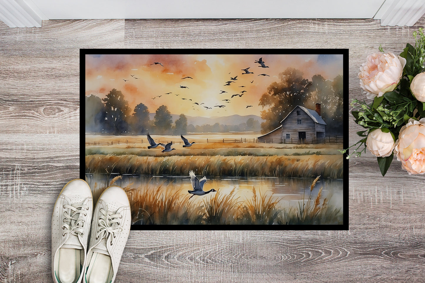 Geese in Flight Doormat