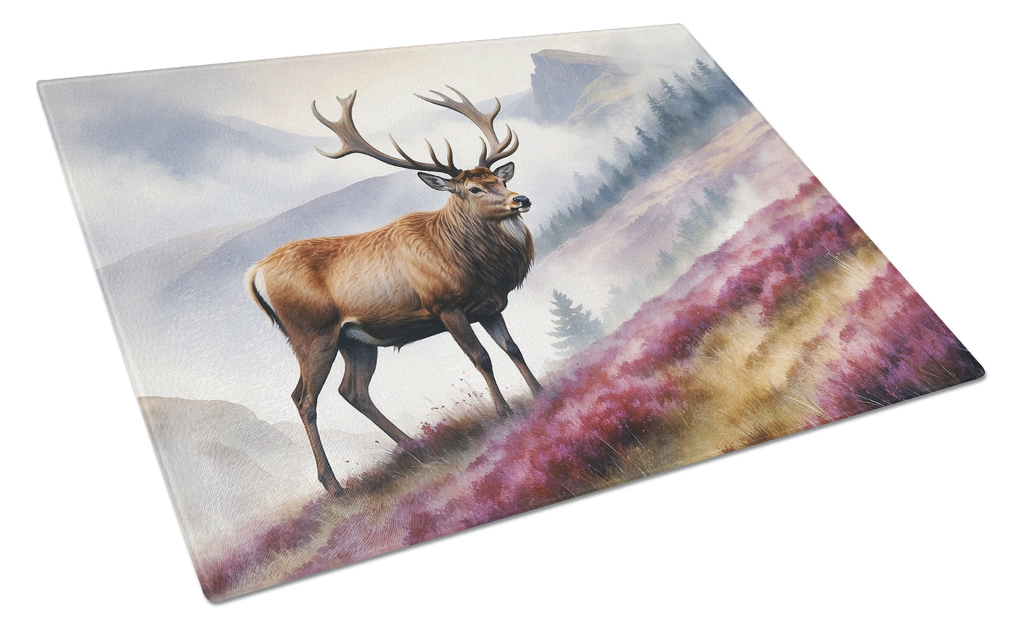 Buy this Highland Red Deer Glass Cutting Board