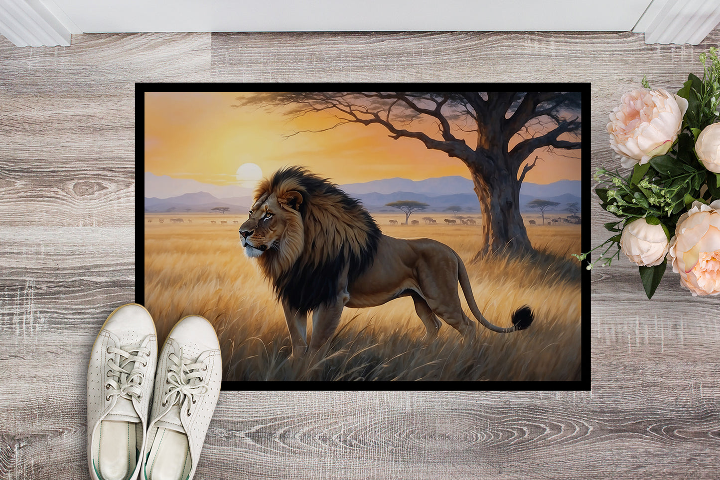 Lions at Dawn Doormat