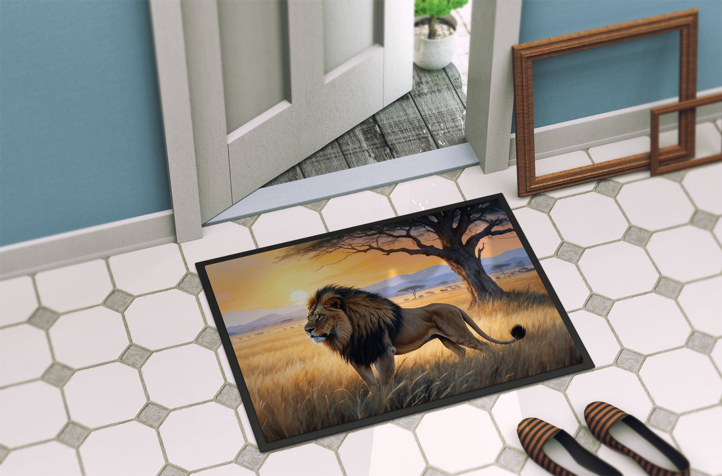 Lions at Dawn Doormat