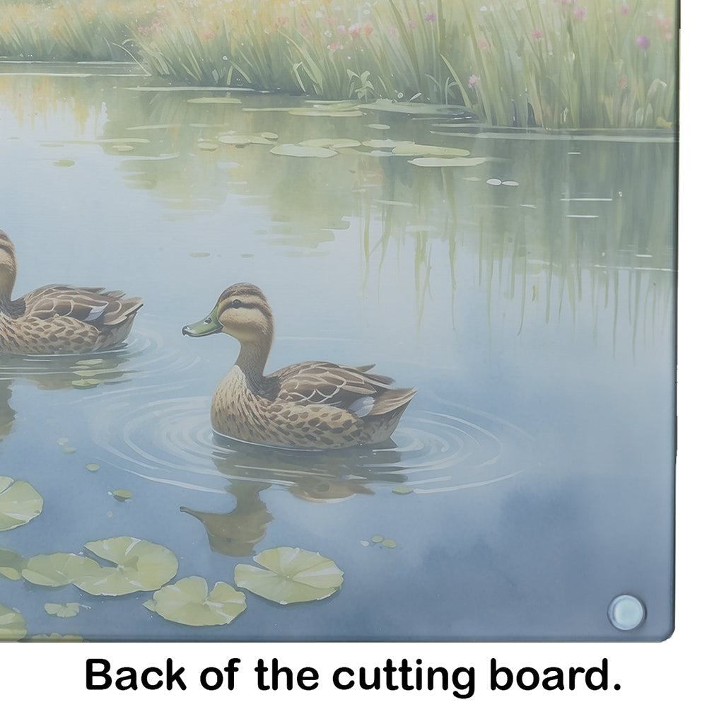 Mother Duck Glass Cutting Board