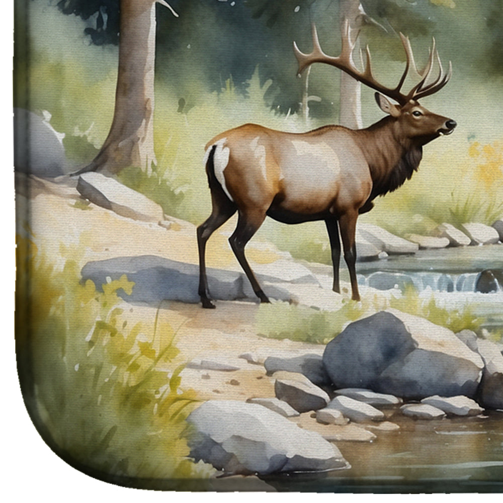 Mountain Stream Elk Dish Drying Mat