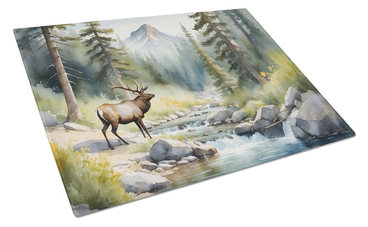 Buy this Mountain Stream Elk Glass Cutting Board