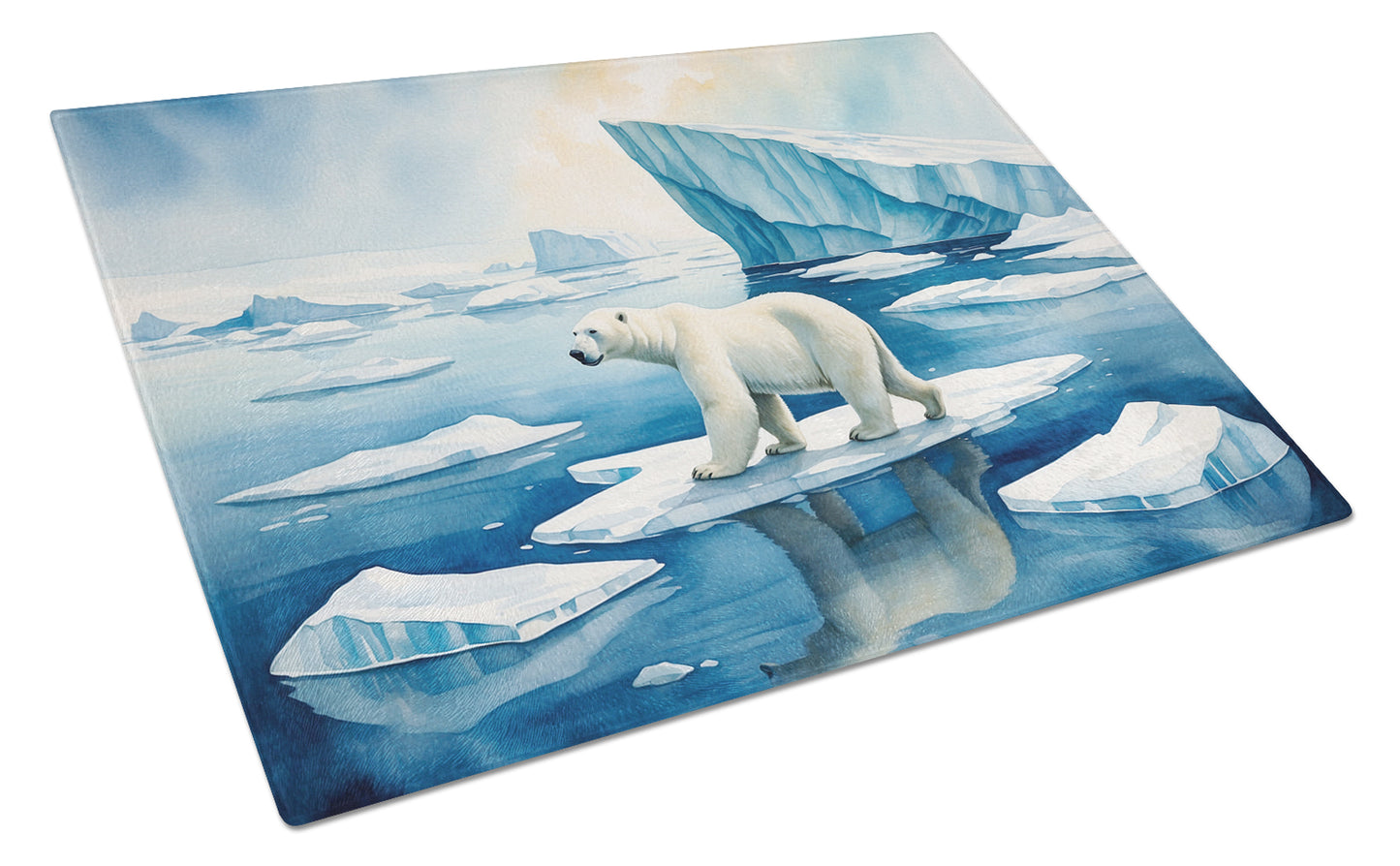 Buy this Polar Bear on the Ice Glass Cutting Board