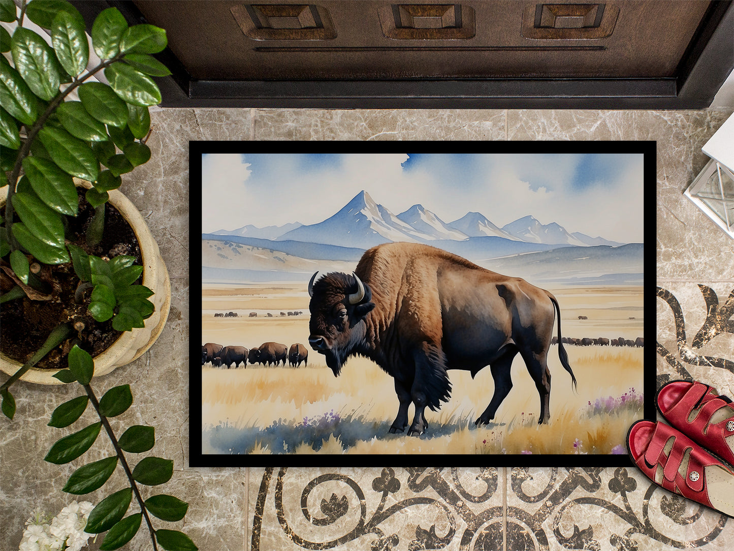 Prairie Bison Doormat