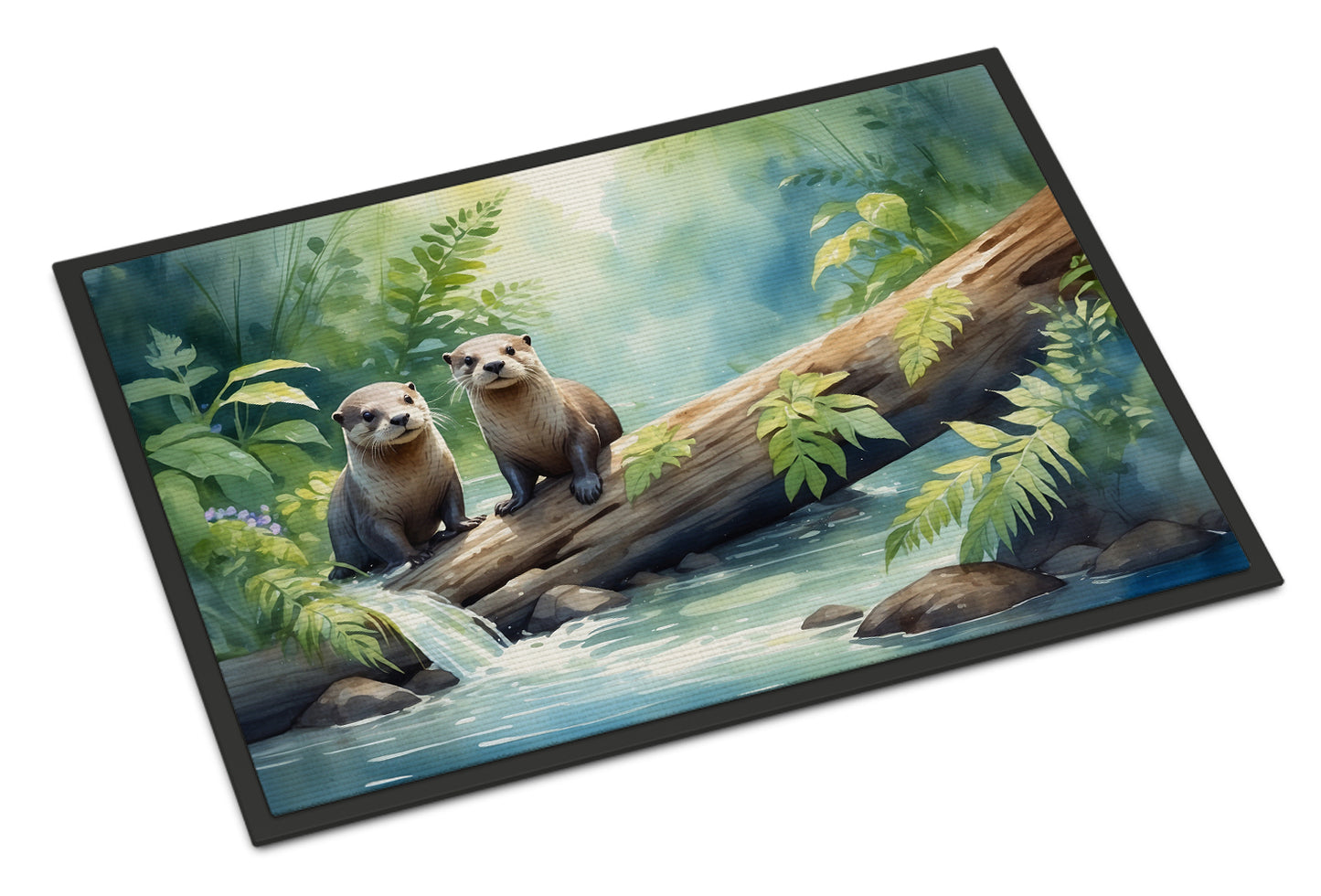 Buy this River Otters at Play Doormat