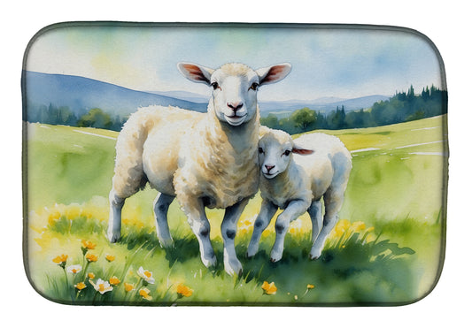 Buy this Springtime Lambs Dish Drying Mat