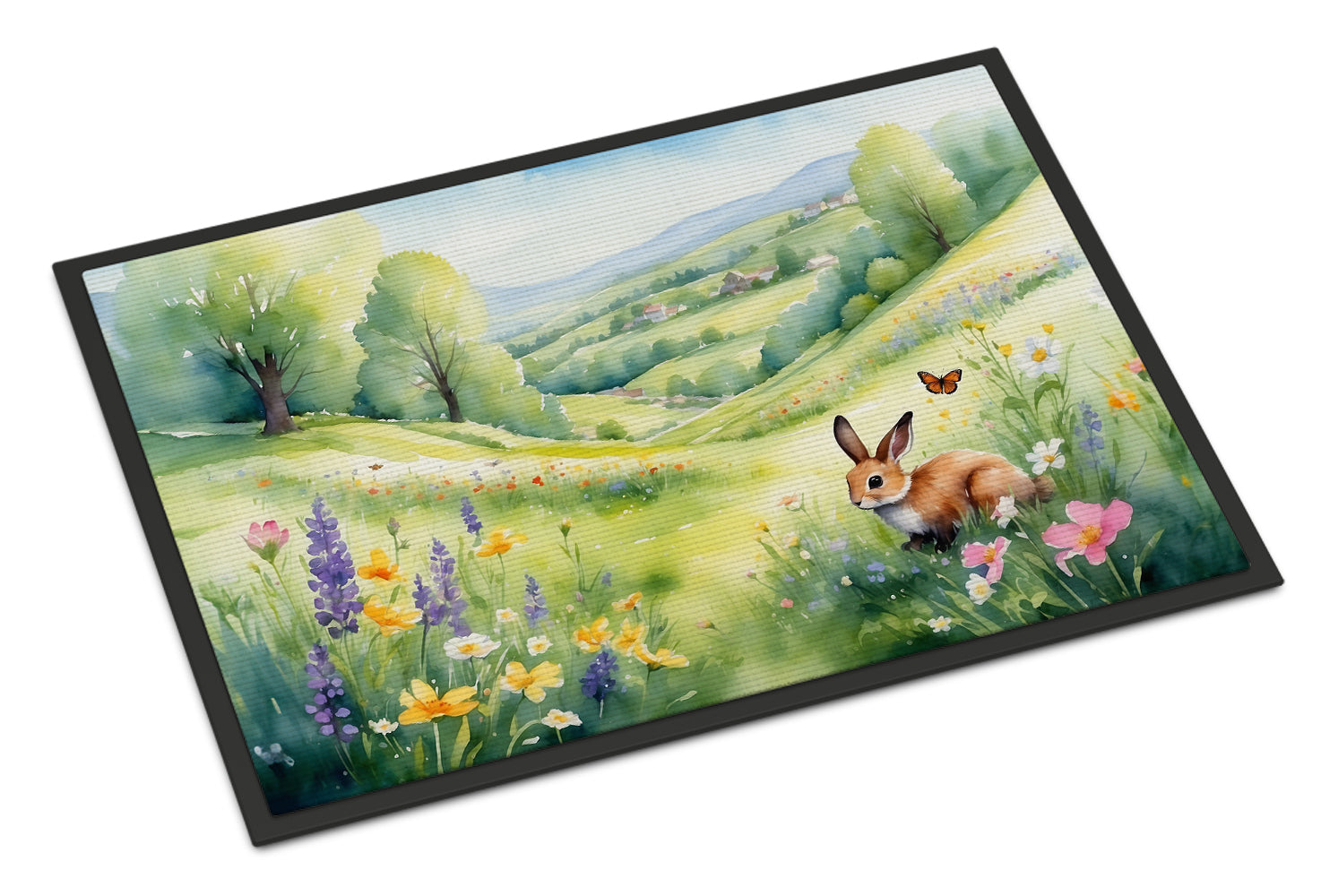 Buy this Rabbit Springtime Meadow Doormat