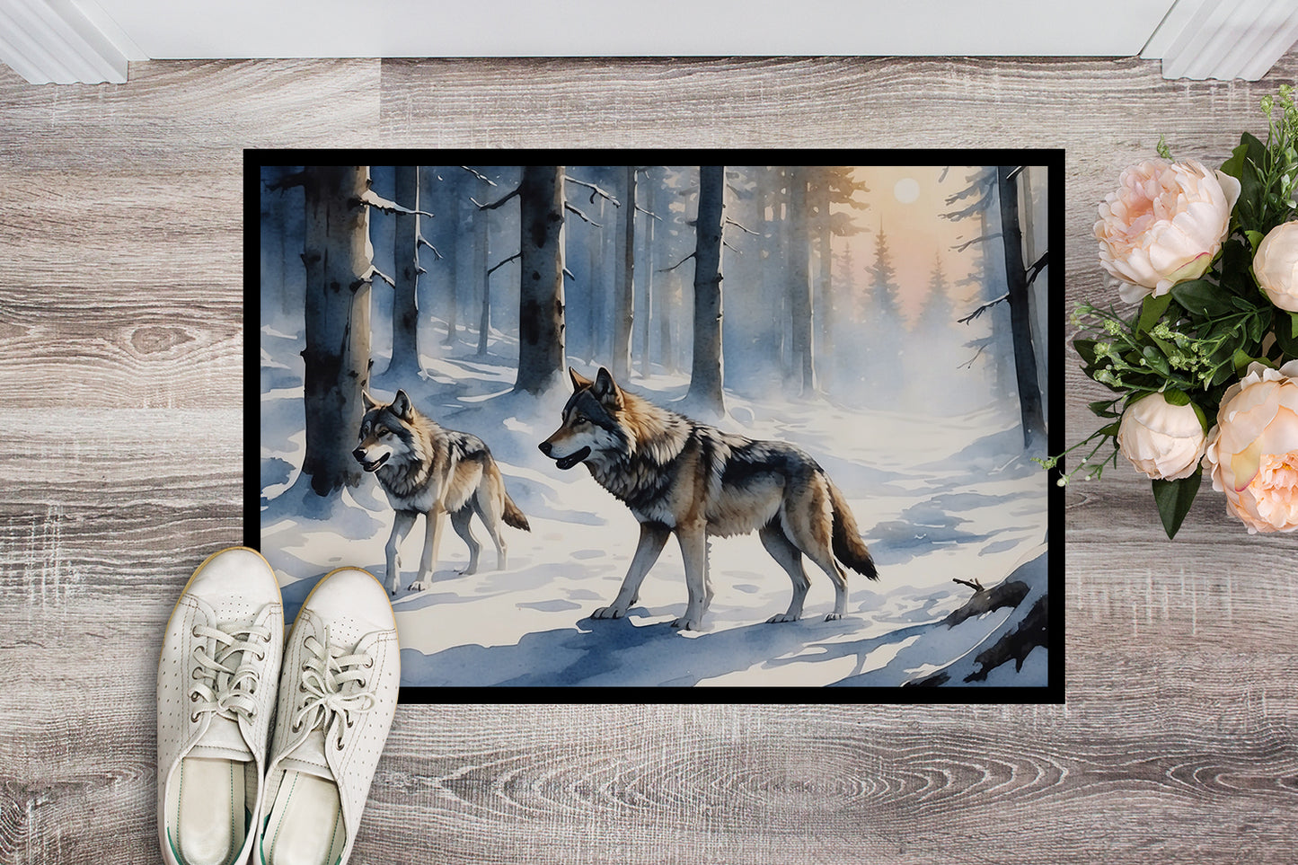 Winter Wolves Doormat