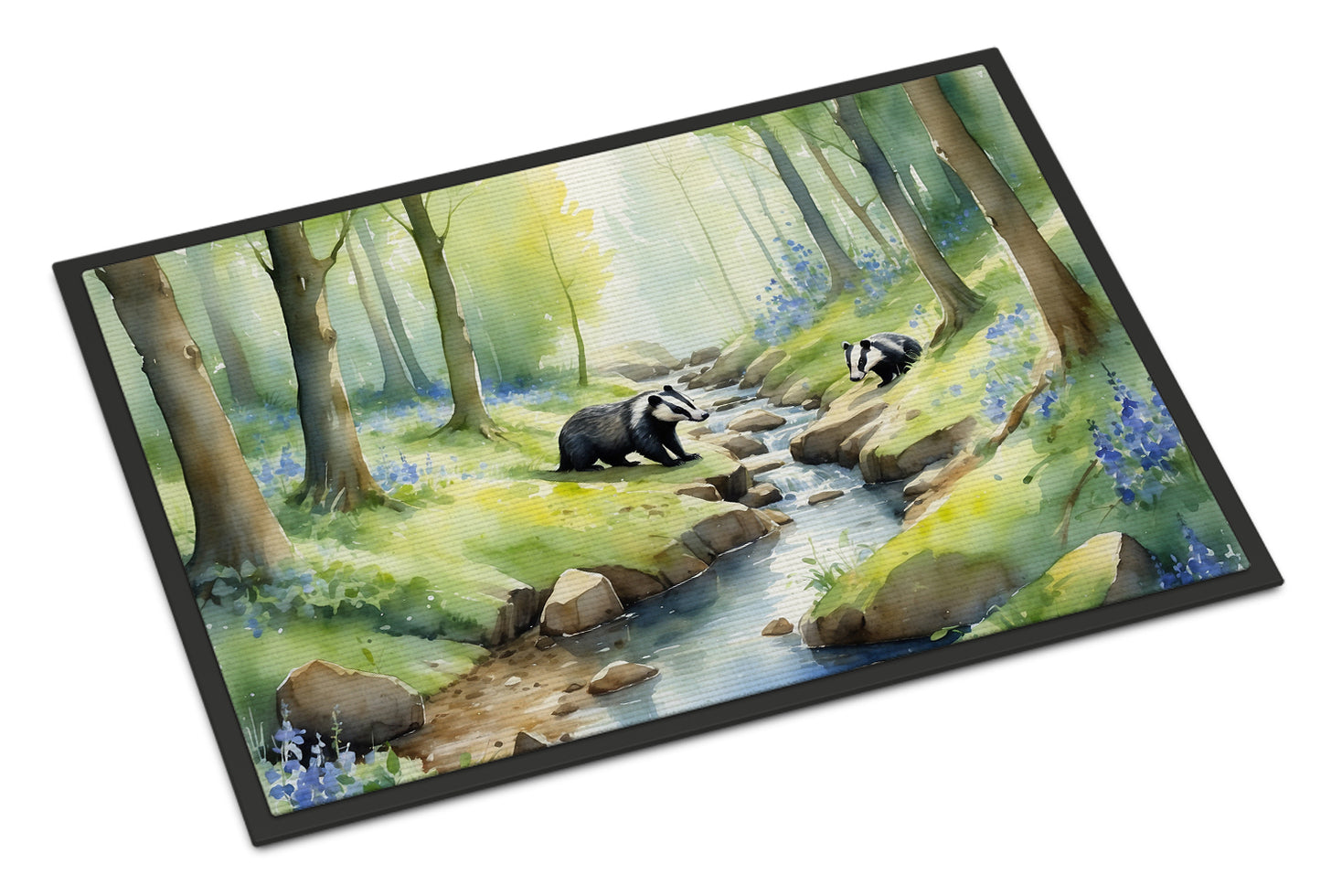 Buy this Woodland Spring Badgers Doormat